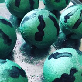 watermelon bath bomb