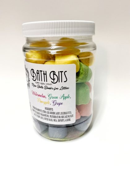 Mini Bath Bombs- Bath Bits- Watermelon, Green Apple, Pineapple, Grape