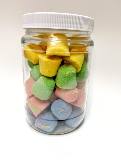 Mini Bath Bombs- Bath Bits- Watermelon, Green Apple, Pineapple, Grape