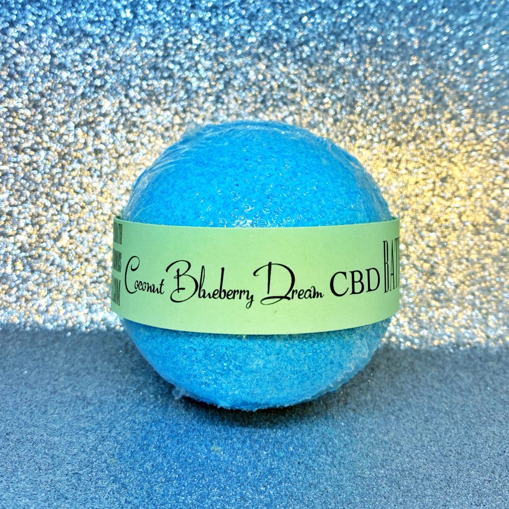 Coconut Blueberry Dream CBD Bath Bomb